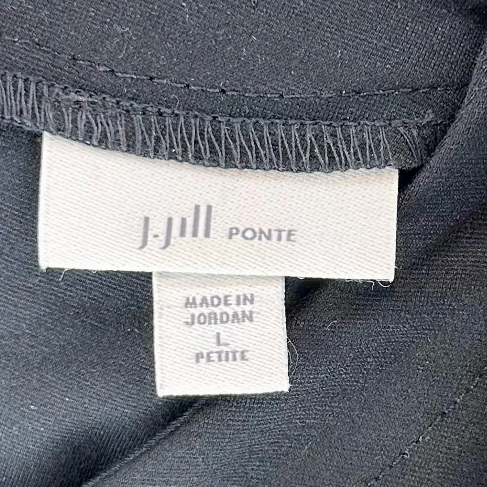 J. Jill Black Ponte 3/4 Sleeve Dress Size L Petite - Picture 8 of 12